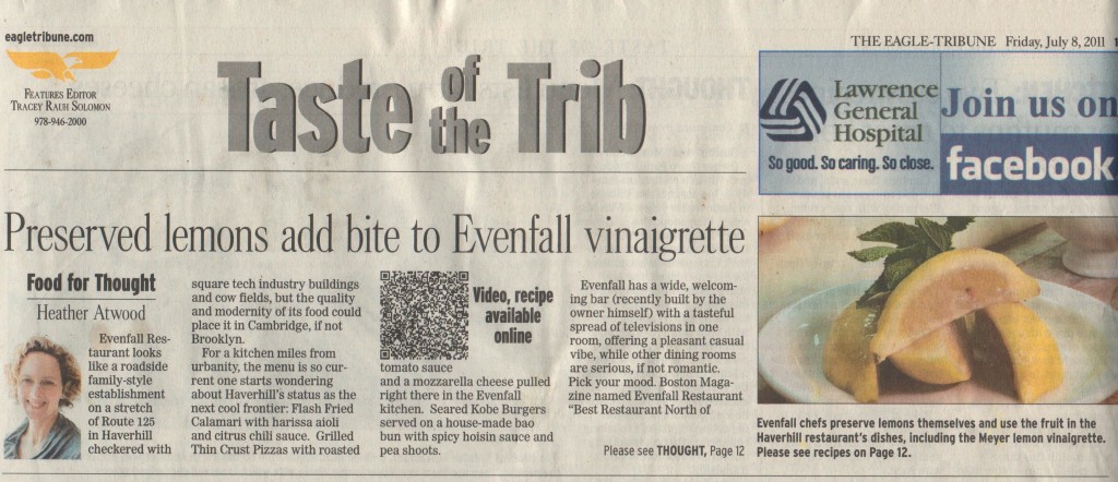 Evenfall Article in the Eagle Tribune